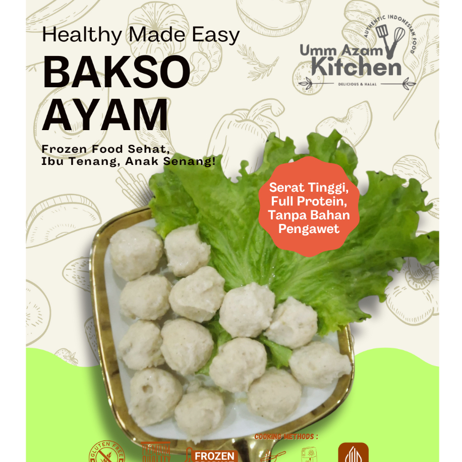 

Bakso Ayam Frozen Sehat – Umm Azam Kitchen isi 10 Pcs