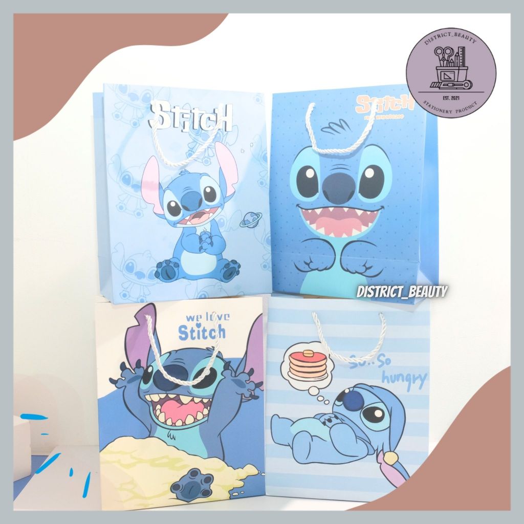 

PAPERBAG STITCH PAPER BAG TAS KADO TAS SOUVENIR ULTAH ULANG TAHUN BIRTHDAY ANAK TEMA STITCH LILO PAPER BAG TALI STITCH LUCU TERMURAH