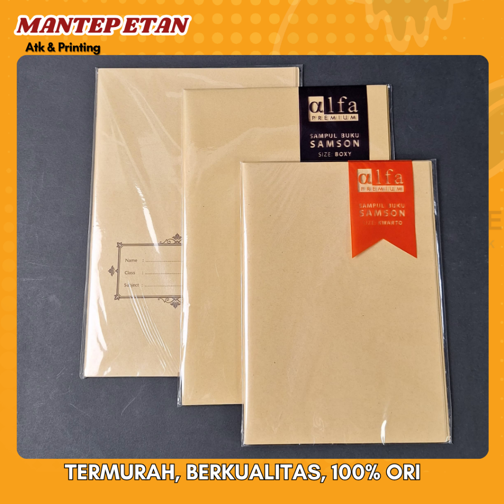 

SAMPUL COKLAT BOXY DAN KWARTO SAMSON ALFA TEBAL ISI 20 LEMBAR