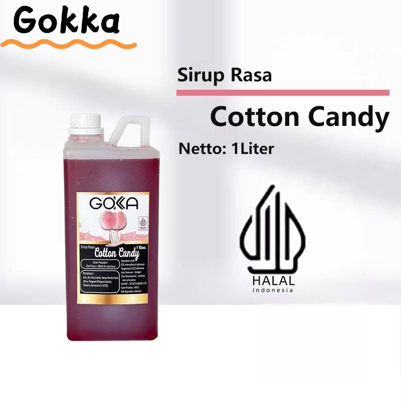 

Gokka Cotton Candy Sirup Minuman 1L - Cotton Candy Flavor Syrup / Sirup Cotton Candy