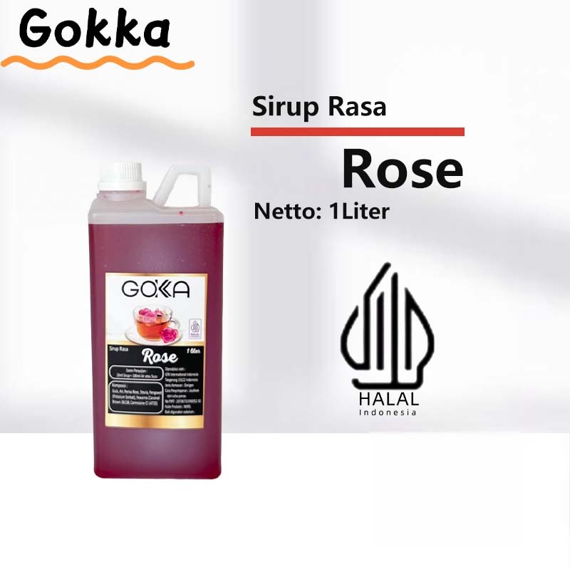 

Gokka Rose Sirup Minuman 1L - Rose Flavor Syrup / Sirup Rose
