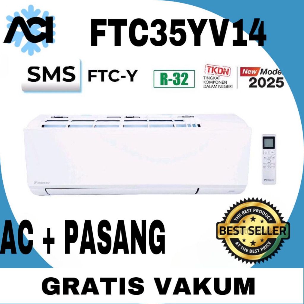 AC DAIKIN FTC 35 YV 1.5 PK STANDARD