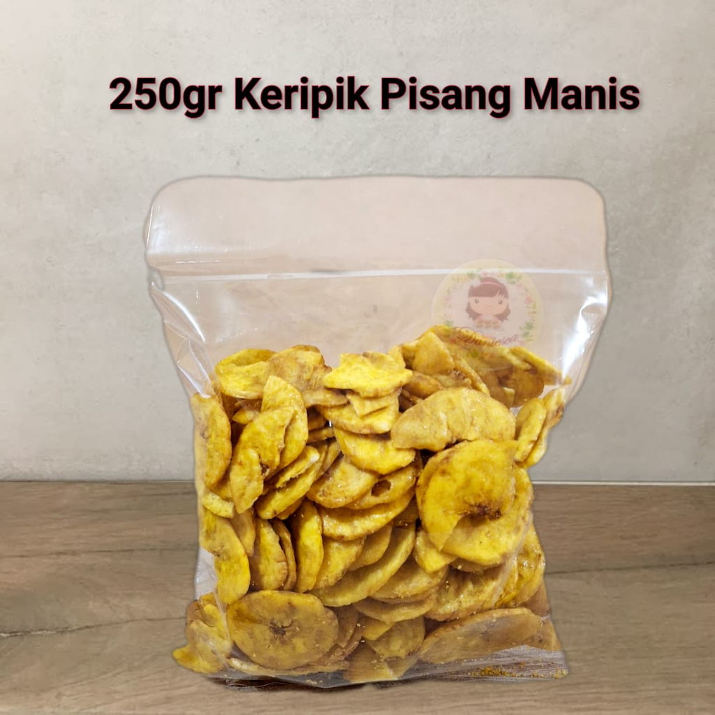 

Keripik pisang manis 250 gram pisang kepok ( ds bgr )