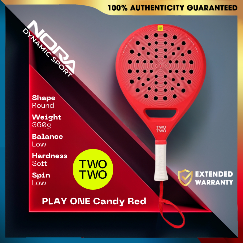 Two Two Play One Candy Red Raket Padel 