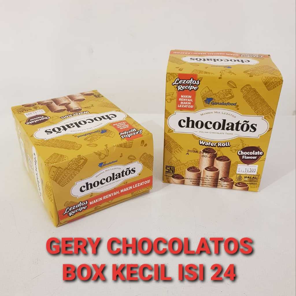 

Gery Chocolatos Wafer Roll Coklat Box Kecil Isi 24 Pcs 24 Pcs