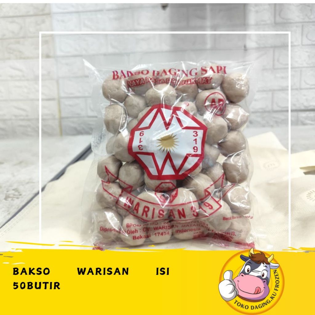 

Warisan - Bakso Warisan 700gr isi 50 butir Frozen Food Halal Higenis