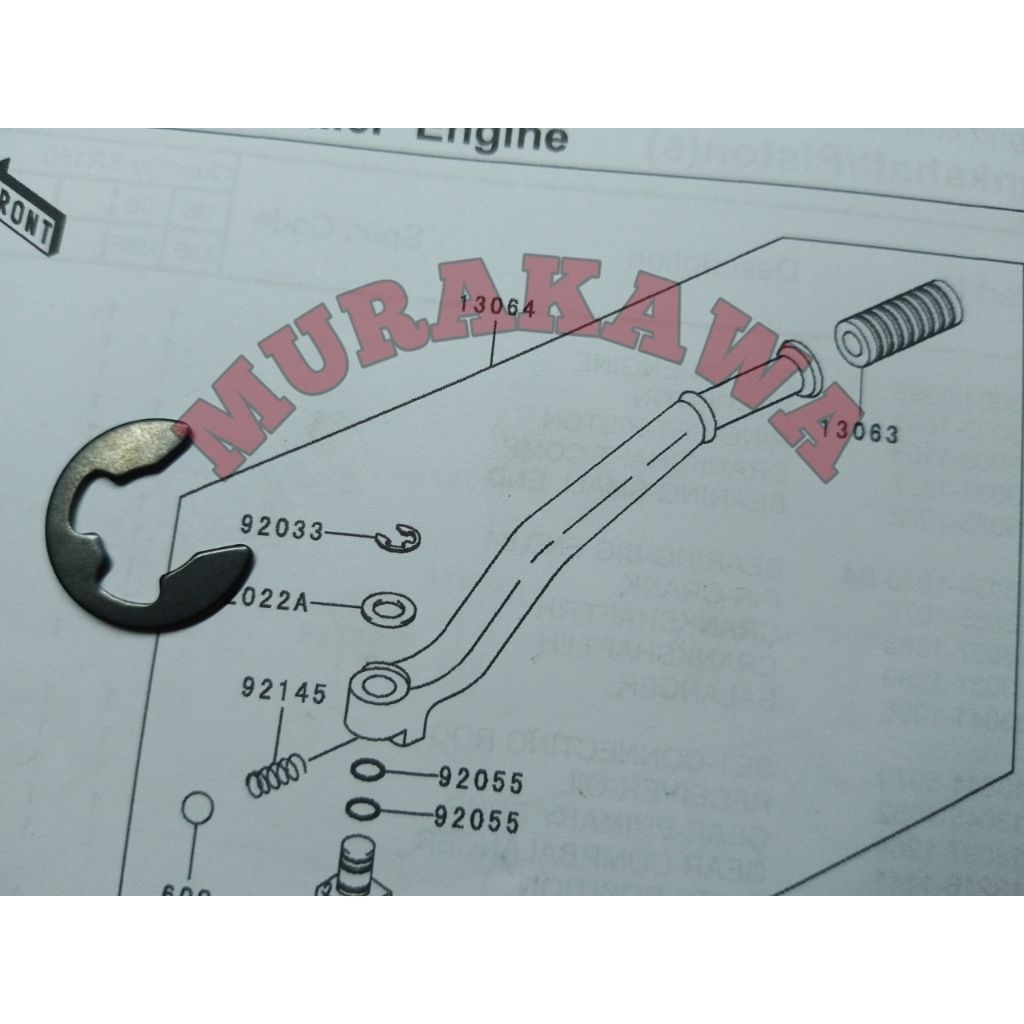klip spi snapring persneling pedal engkol  ninja RR  R SS