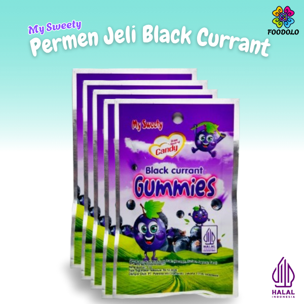 

Permen Lunak Rasa Blackcurrant Gummy My Sweety Blackcurrant Gummies 12g