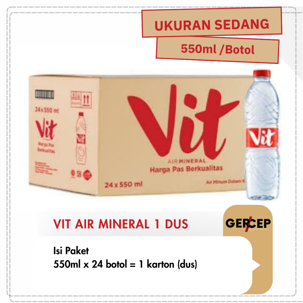 

Air Mineral VIT 550ml 1 Dus
