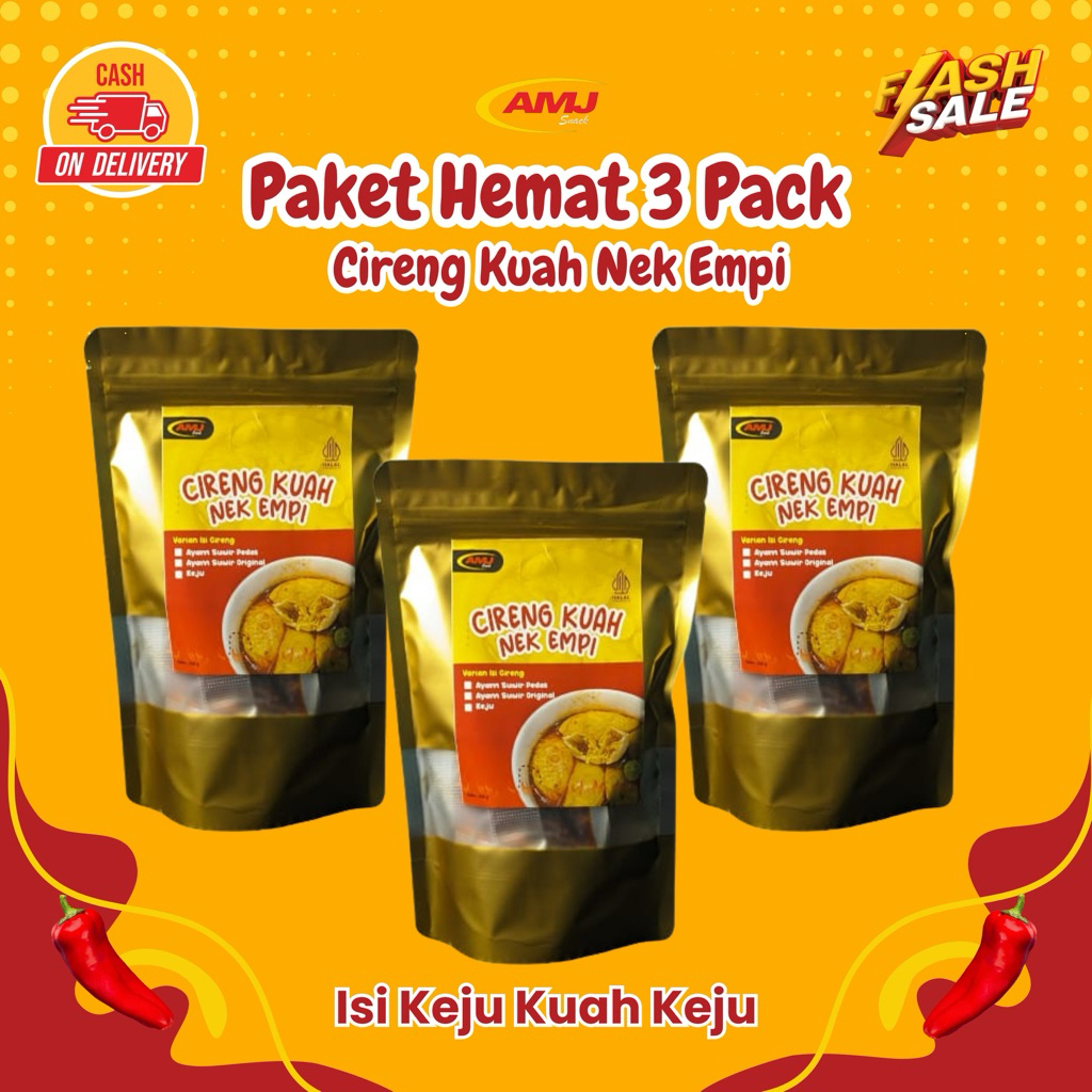 

AJM - Cireng Kuah Keju Nek Empi 3 Pack Isi Keju