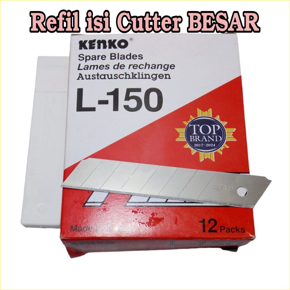 

PROMO ISI CUTTER BESAR ISI CUTTER KECIL, REFIL ISI CUTER BESAR DAN KECIL 1 BOK (12 PCS)
