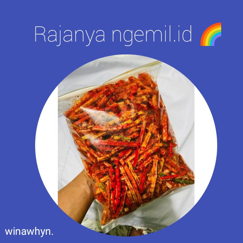 

krupuk beton krupuk jaat pedas original daun jeruk gurihh pedas