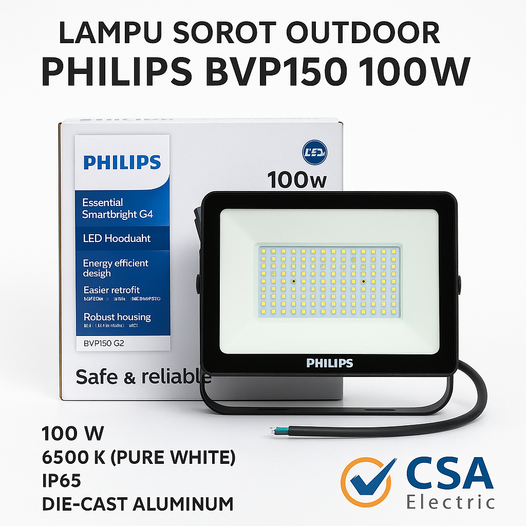 Lampu Sorot BVP 150 100 Watt Philips Putih Philips BVP150 G2 Essential SmartBright G4