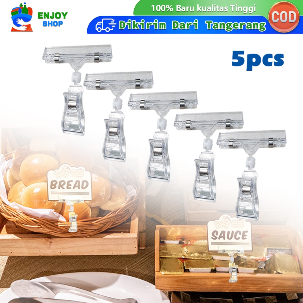 

5pcs Set Price Tag Holder Jepitan Toko Jepitan Harga Obral Penjepit Untuk Rak Toko Supermarket