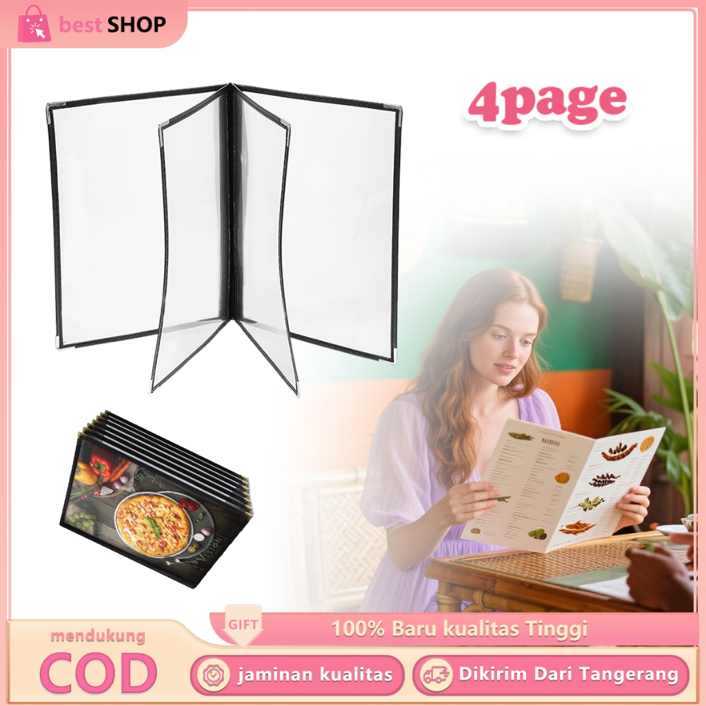 

Cover Pelindung Menu Restoran A4 Buku Menu 4 Halaman 8 Sisi Dengan Kulit Tahan Air