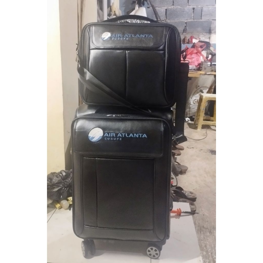 Koper troli & tas travel kulit (sapi ASLI) 20" R4 PO