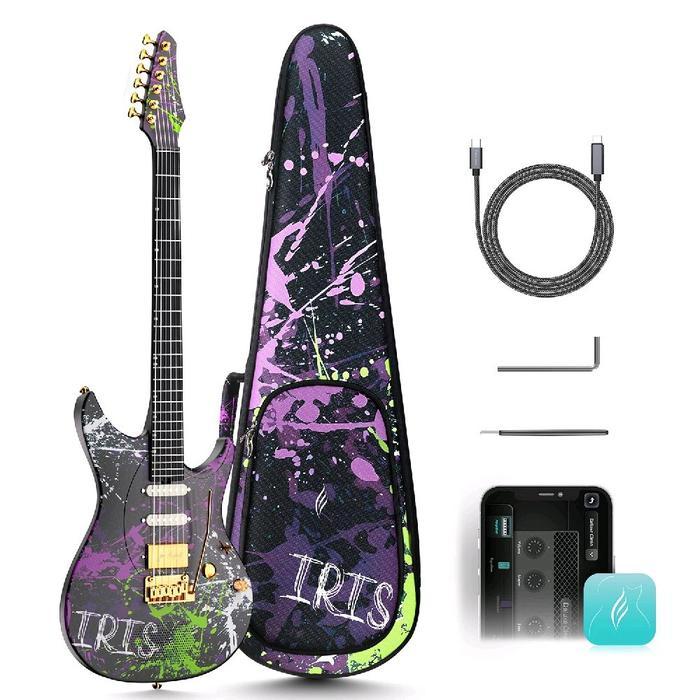 Gitar Enya Inspire Iris Smart Guitar Electric Enya Inspire Plus Effect With Bag 24 Fret Iris