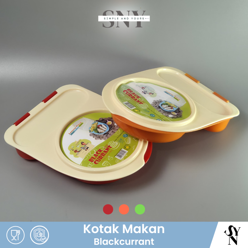 Lunch Box Kotak Makan Tempat Bekal Makanan Plastik Blackcurrant