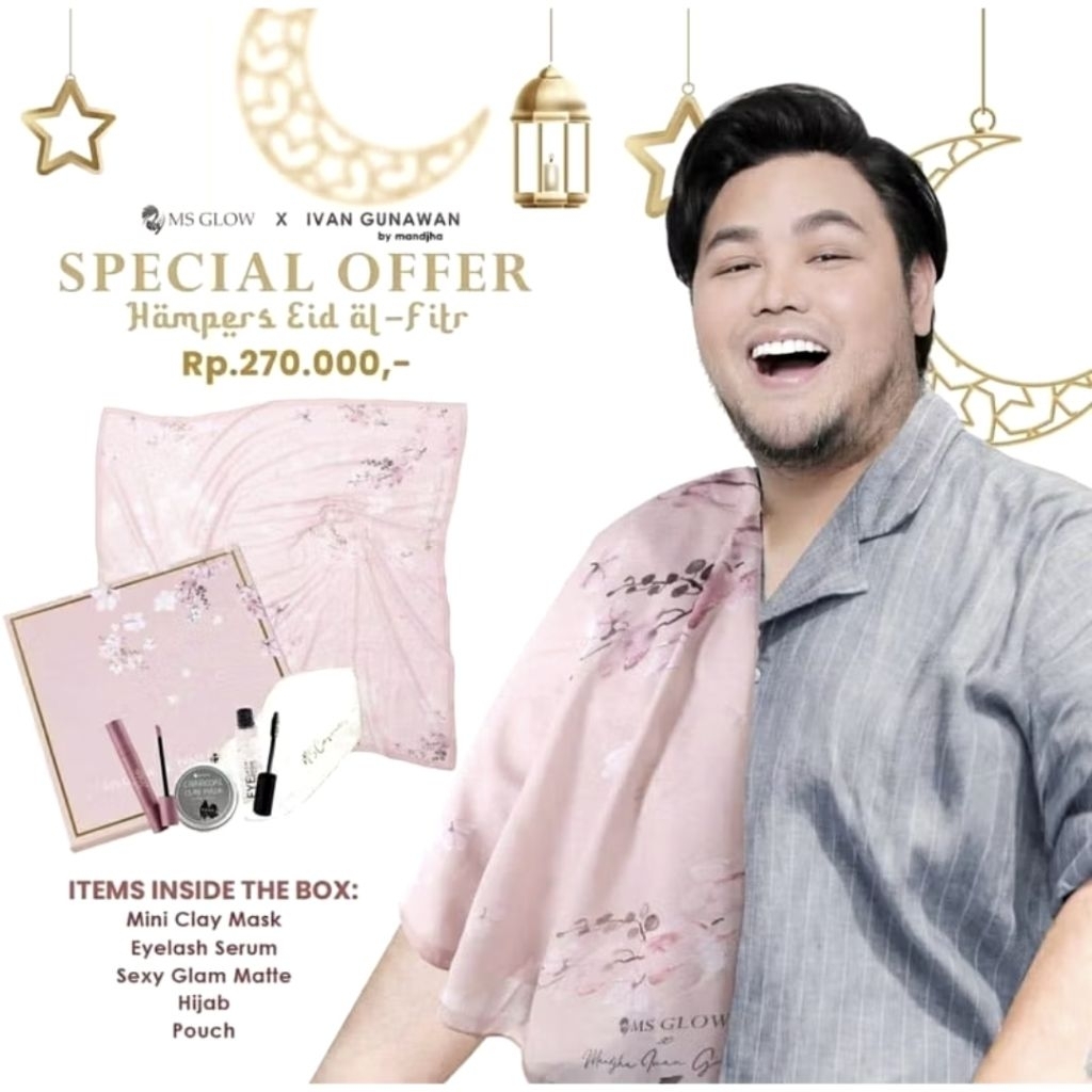 Jual rugi‼️270rb MANDJA by Ivan Gunawan x MS GLOW hijab mandja by Ivan gunawan hijab motif sakura hi