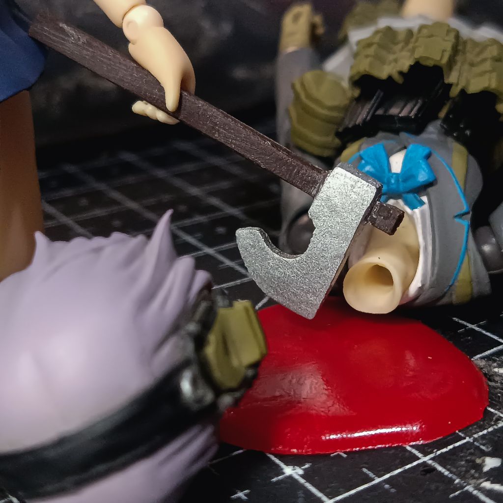 Weapon/Senjata Accessories Miniatur Diorama Wooden axe, Kapak kayu Skala 1/12 Kitbash For Figma, SHF