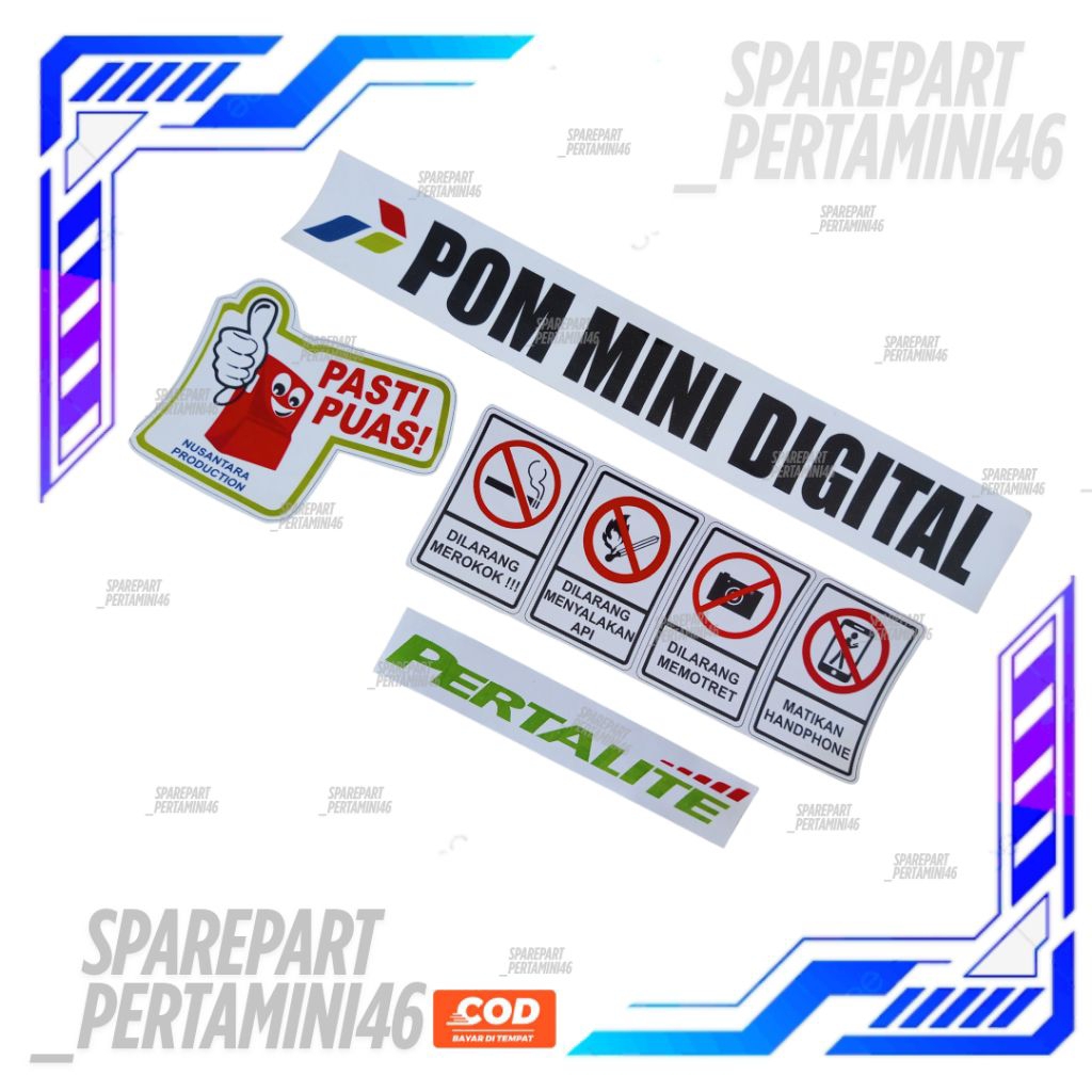 

Stiker Set 1 Nozzle Pertalite Pom Mini Digital