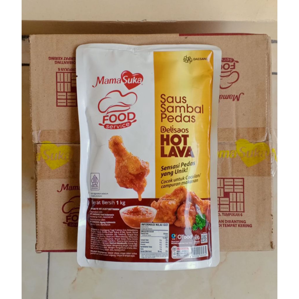 

Hot Lava Delisaos MamaSuka 1 kg/saos sambal pedas manis