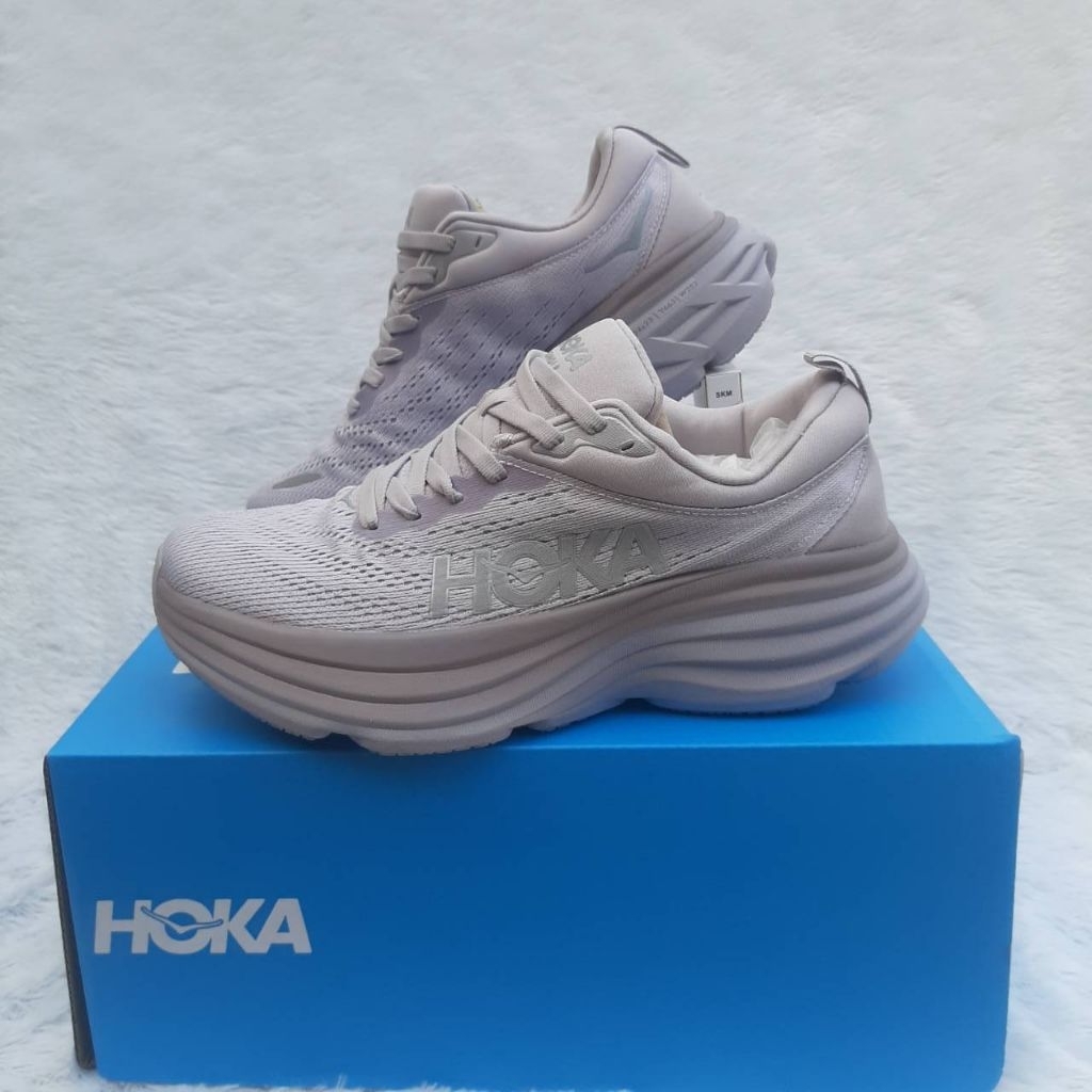 Sepatu Lari Hoka Bondi 8 Lilac Wanita Ungu