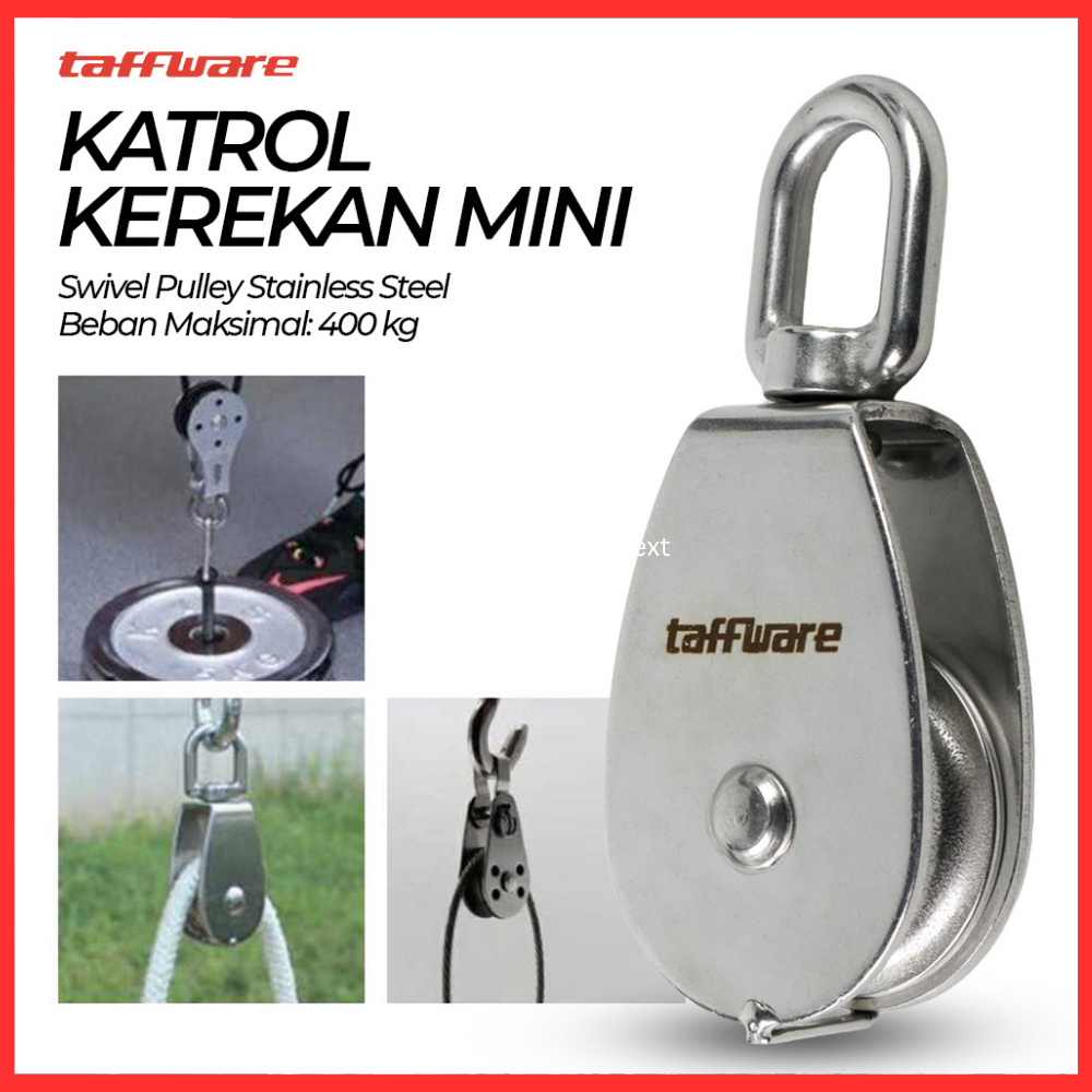 Katrol Kerekan Mini Serbaguna Swivel Pulley Stainless Steel M50