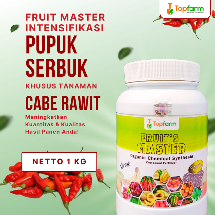 Pupuk Serbuk Topfarm / Pupuk Cabe Rawit Agar Berbuah Lebat / Pupuk Cabe Rawit Agar Cepat Berbuah / P