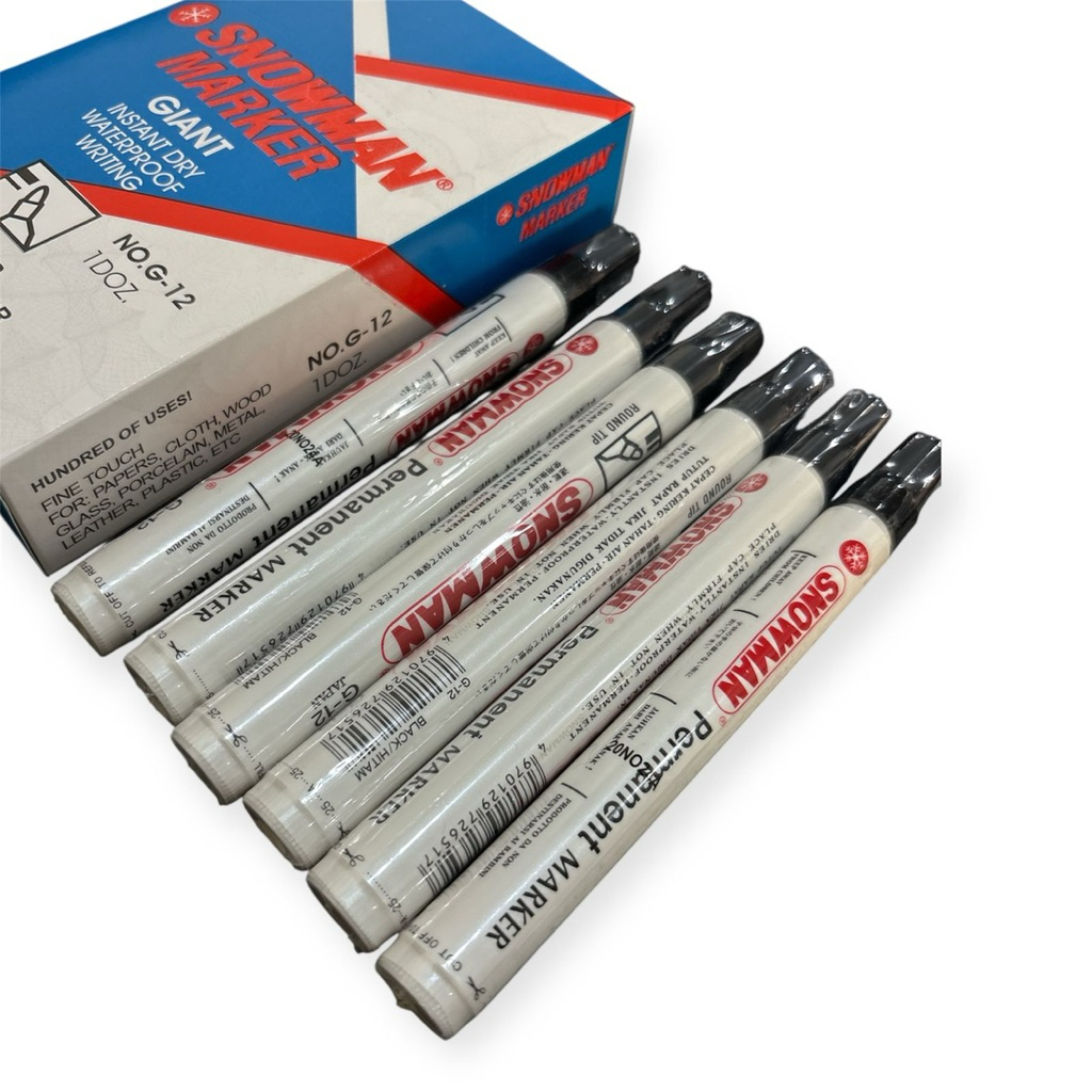 

Permanent SNOWMAN Spidol 12pcs, 1Lusin