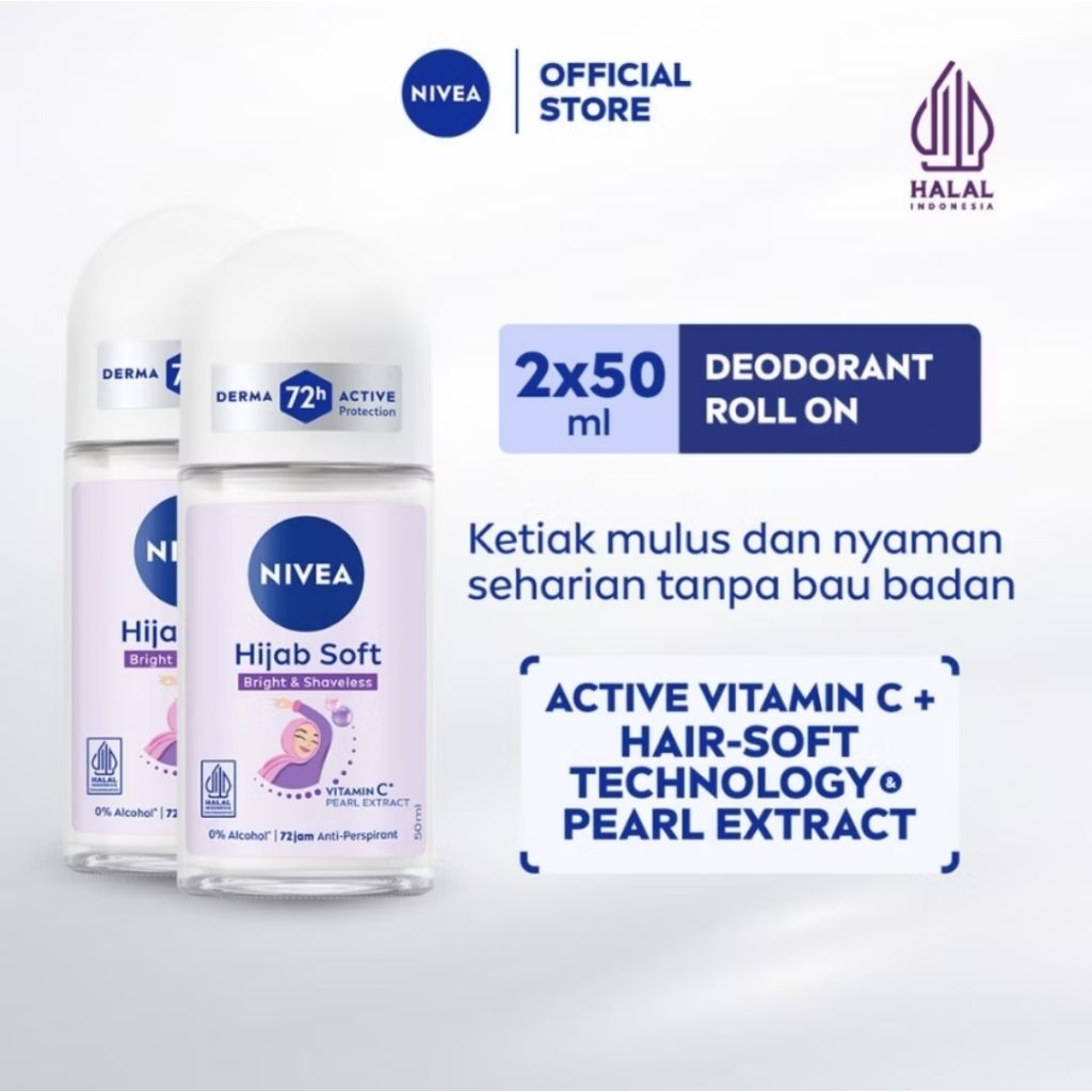 Nivea Deodorant Hijab Soft 50ml Twinpack