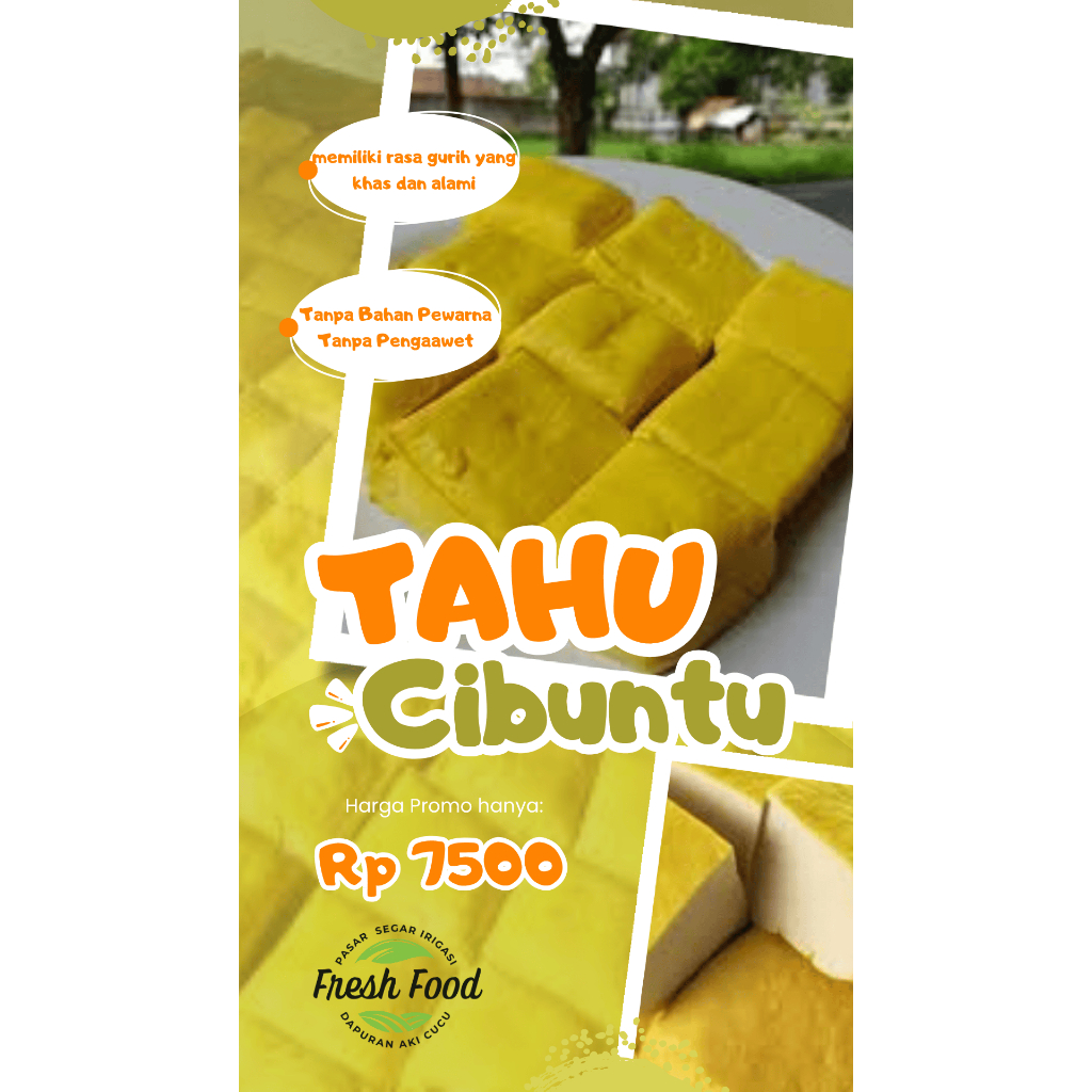 

Tahu Kuning Bandung / Tahu Cibuntu Segar