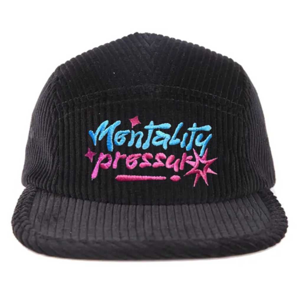 Topi Lima Panel Pria Wanita Cap Logo MENTALITY Original Distro Bahan Corduroy Topi 5 Panel Unisex CO