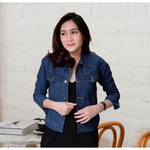 SISTER JEANS - Jaket Jeans Lengan Panjang Wanita - Outer Denim Casual Terbaru