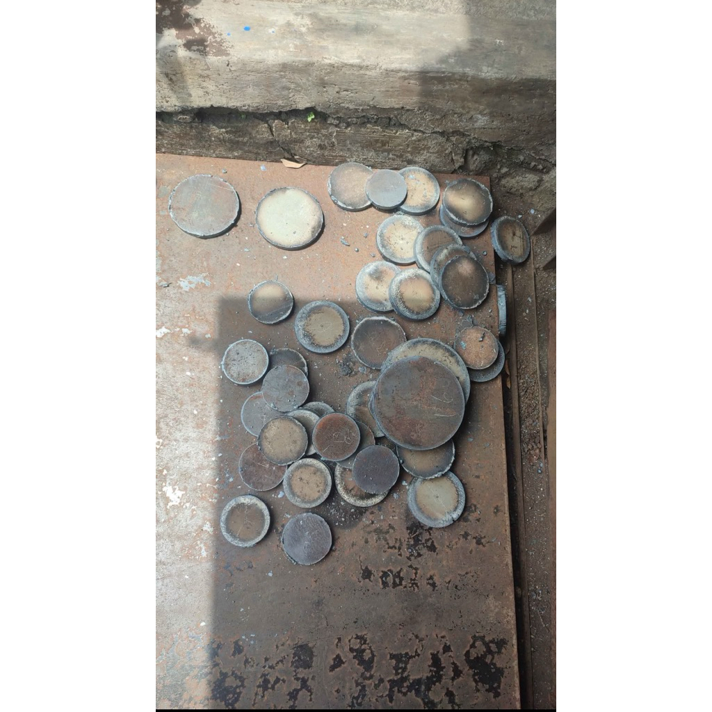 Plat Besi Bulat Tebal 6mm Diameter 10cm Sampai 20cm Potongan Rapi Bisa Custom