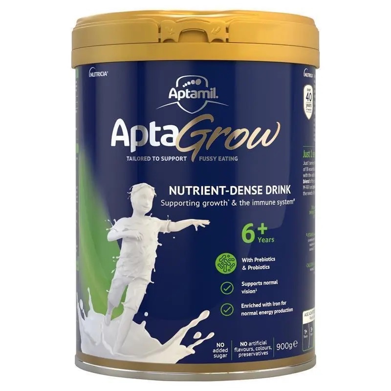 

AptaGrow Nutrient-Dense Milk Drink From 6+ Years 900g