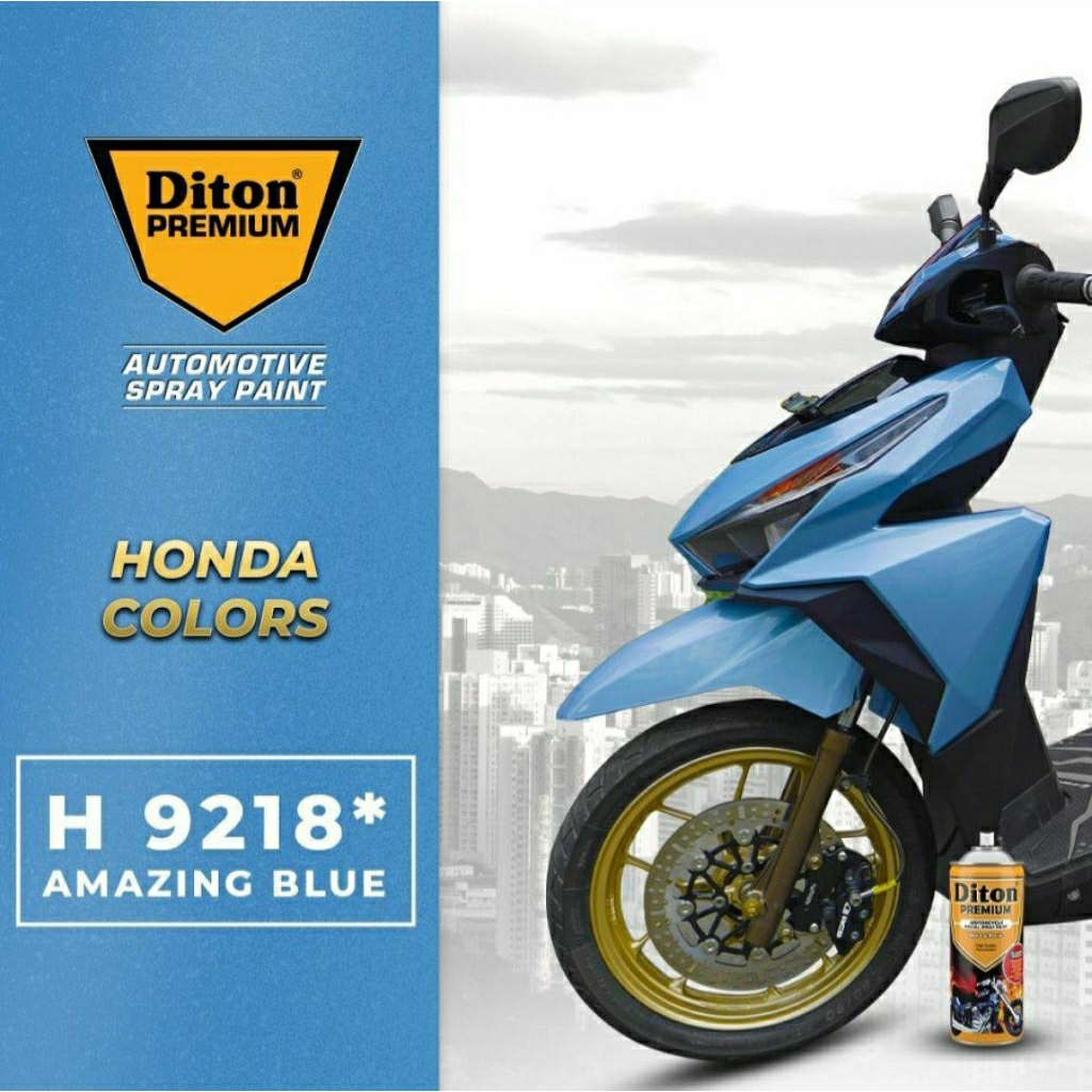 #MAU# Cat Semprot Diton Premium H 9218 Amazing Blue 400ml Honda Biru Muda Metallic Blu Metalic Metal