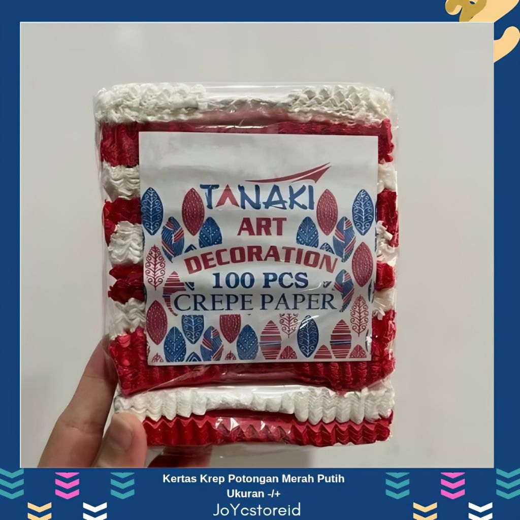 Kertas Krep Merah Putih / Kertas Krep Potongan Merah Putih dan warna /Kertas Warna /Kertas Dekorasi 