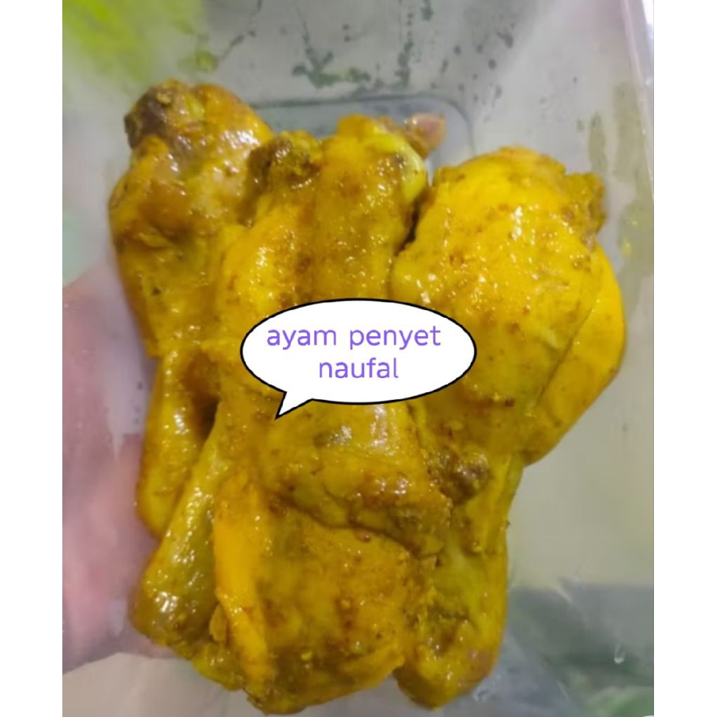 

ayam penyet Naufal dalam kemasan frozenfood (free sambel)