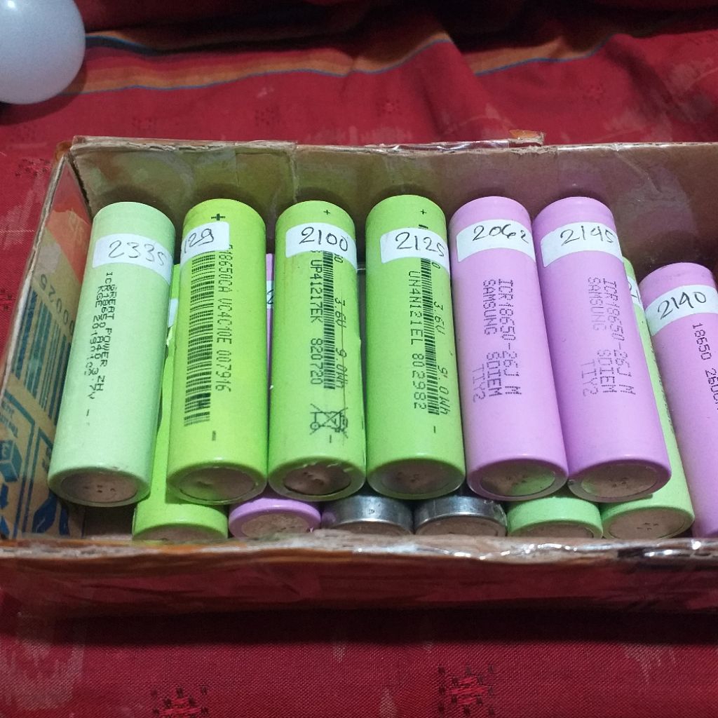 Baterai 18650 kapasitas 2000+mAh