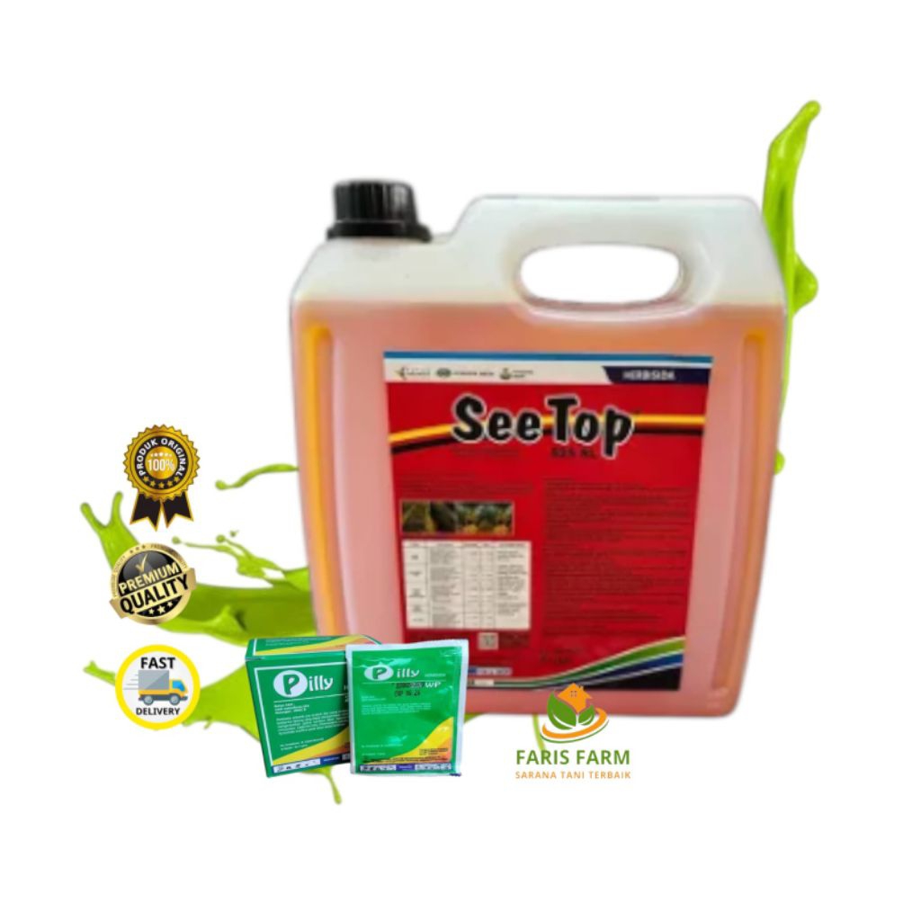 Herbisida See Top 525 SL 5 Liter/Racun Gulma Daun Lebar dan Rumput Tanaman Budi...