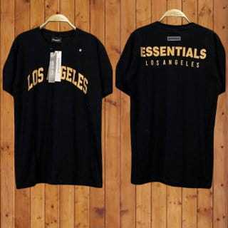 Kaos Pria/Wanita Unisex  Fear of God Essentials Los Angeles  Cotton Combed