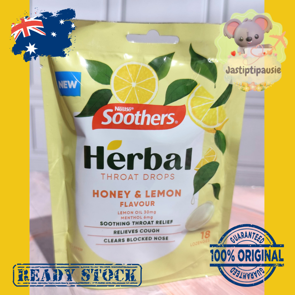 

Nestle Soothers Herbal Honey & Lemon 18 Lozenges 63g ORIGINAL AUSTRALIA READY STOCK
