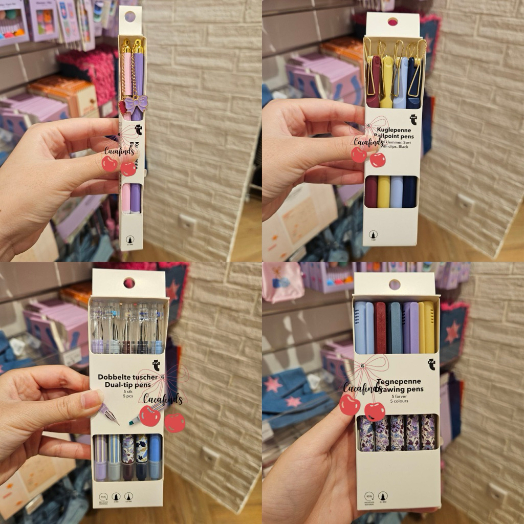 

FLYINGTIGER‼️Pen With Clips / Pen Ballpoint / Pen Drawing 0.04mm Tip Flower Edition (1 Set)