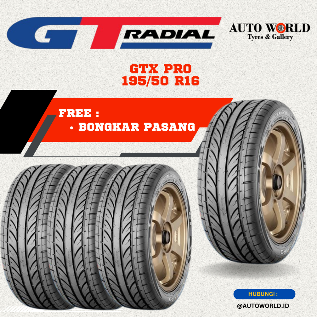 Ban GT Champiro GTX Pro ukuran 195/50 R16