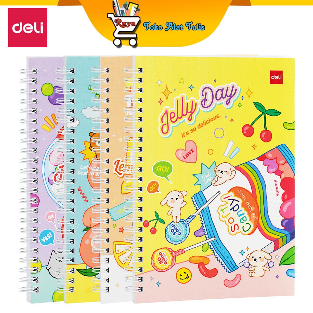 

Deli Spiral Notebook A5 60sheets (Juice and Candy) LA560