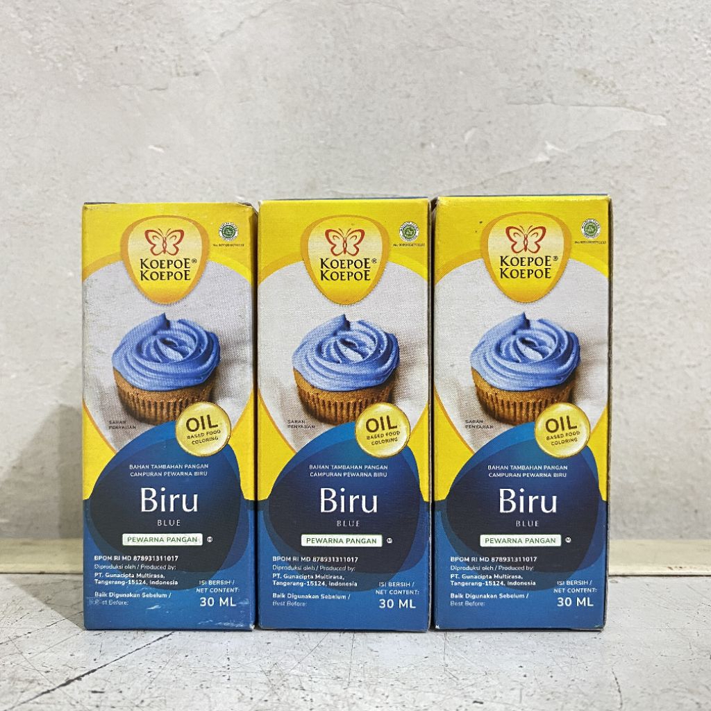 Pewarna oil base BIRU koepoe koepoe 30 ml | pewarna makanan | pewarna oil base | pewarna kupu kupu