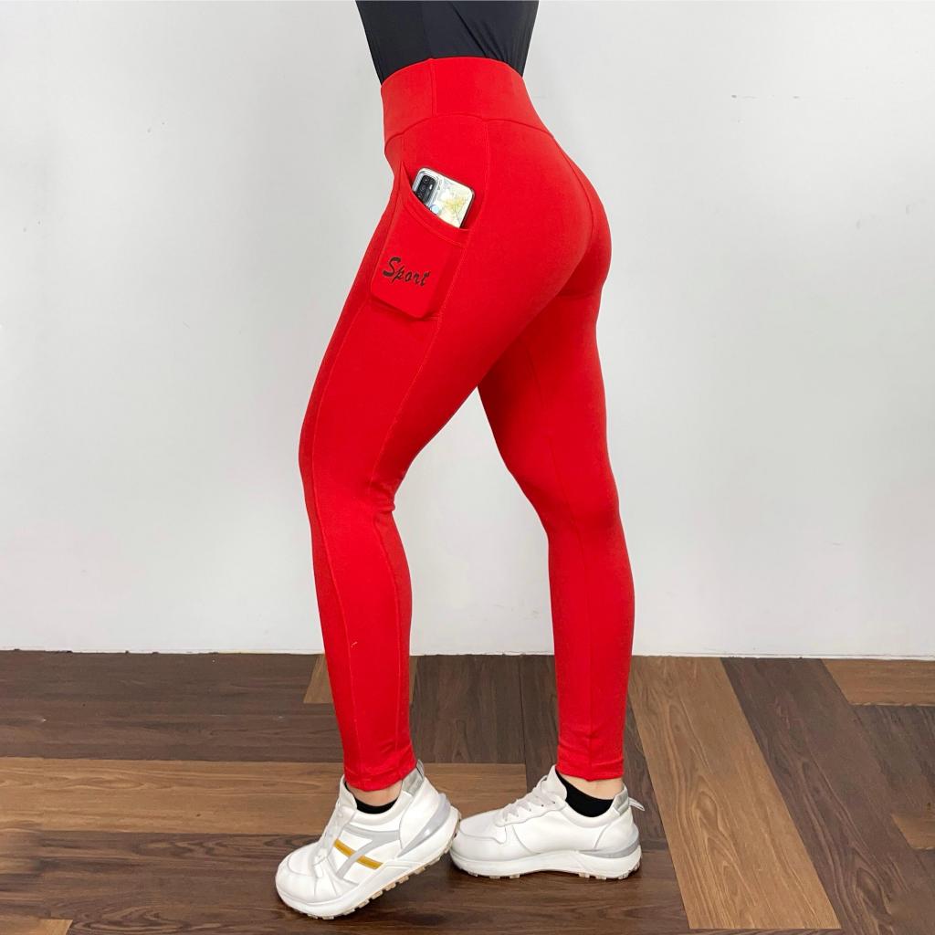 Legging Panjang Kantong Zumba Motif Polos/Legging Panjang Kantong Senam/Legging Panjang Kantong danc