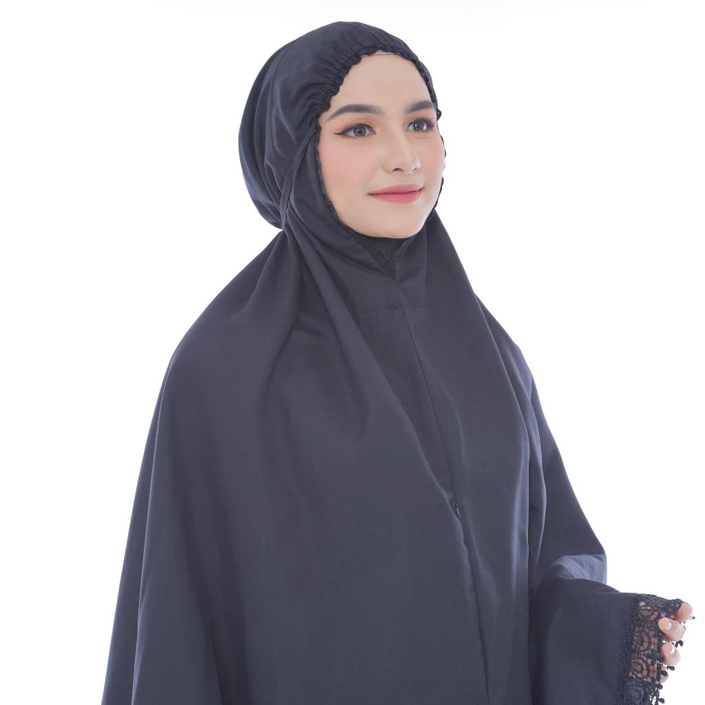 Jilbab Bergo Haji & Umroh Jumbo-Kerudung Bordir Renda Sutra Paris Elegan