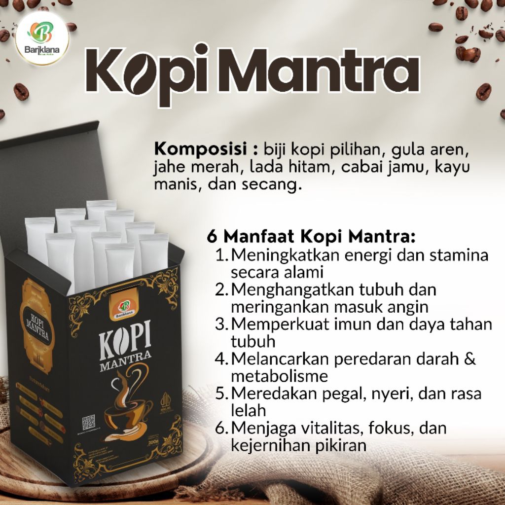 

Kopi Mantra (kopi hitam + rempah)